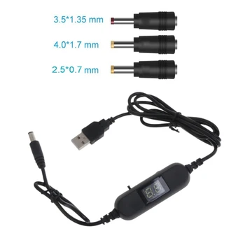 130 cm USB 1,5 V 3V 4.5 V 6V 9V 12V Upraviť Napätie Dislpay Kábel LR03AAA LR6AA Batérie Kvapiek pre Hračka Hra Ventilátor LED