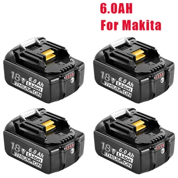 18V 6.0 Ah Náhradná Batéria pre Makita Batérie 18V BL1830 BL1850 BL1840 BL1845 BL1815 BL1860 LXT-400 Akumulátorové náradie