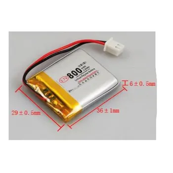 2 ks/Veľa 603035 3,7 V 800MAh Li-Polymérová Nabíjateľná Batéria Pre Pero MP3, MP4 Bluetooth Mini Reproduktor