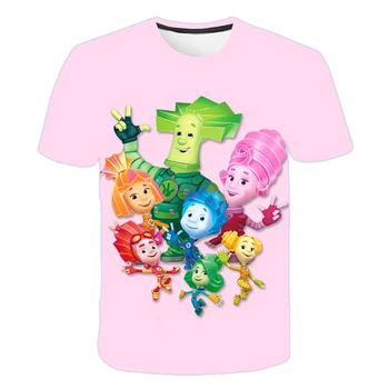 2023 Lete Nové Deti Oblečenie Dievčatá ruskej Cartoon O Fixies T Shirt Funny Baby Chlapci Letné Topy Krátky Rukáv Deti T-shirt