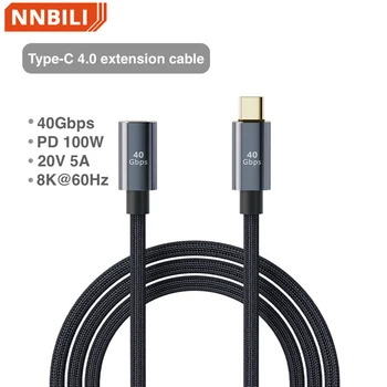 2023 Najnovšie USB 4.0 na Typ-C, USB-C Nabíjací Kábel Rýchlo Nabíjačka 100W Prenos Dát 40Gbps Audio Trans 8K Pre Vivo MI Notebook