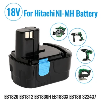 2023brand New18V Nabíjateľné Ni-Cd Batérie 12800mah pre Hitachi Akumulátorové Elektrické Vŕtací Skrutkovač EB1820 EB1812 EB18-2YR