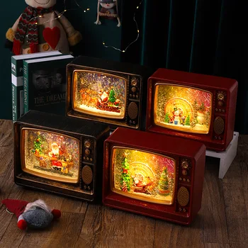 2024 Nový Rok Vianočný Darček Svetelný Snehu TV Music Box Santa Claus Snehuliak, Vianočný Stromček, Music Box Dekorácie Navidad Vianoce