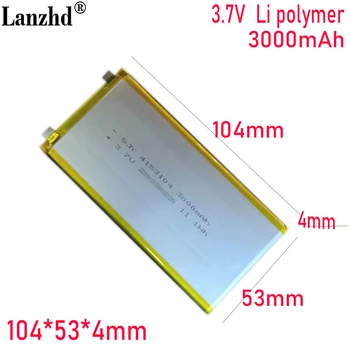 3,7 V Li Lítiové batérie, 4153104 polymérová batéria 3000MAH Pre vstavaný elektrický tablet technické vybavenie