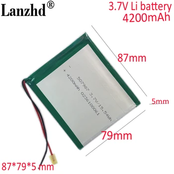 3.7 V, lítiové batérie, Nabíjačky tablet DIY 4200mAh Li Ion Batéria Lipo Článkov 507987 508090 558090 90*80*5 mm