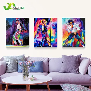 3 Panel olejomaľba Obrázok Plátno Maľby Slávneho Hviezda Michael Jackson Domova Tlač Na Plátno (fotografia Bez Rámu) PR913
