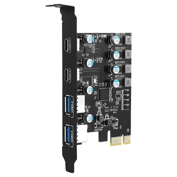 4 Porty PCIE USB 3.0 Rozšírenie Karty PCI Express Karty Adaptéra pre Stolné PC , Podpora