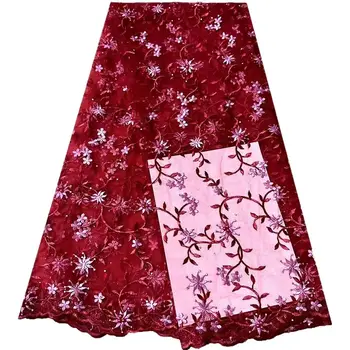Africké 3d kvetinovým textílie Vyšívaný Tyl Oka Textílie, Čipky voile čipky textílie švajčiarsko 2023 večerné šaty žien na svadbu