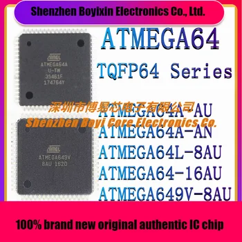 ATMEGA64A-AU ATMEGA64A-ÚČTOVNÁ ATMEGA64L-8AU ATMEGA64-16AU ATMEGA649V-8AU Package: TQFP-64 Autentické Microcontroller (MCU/MPU/SOC)