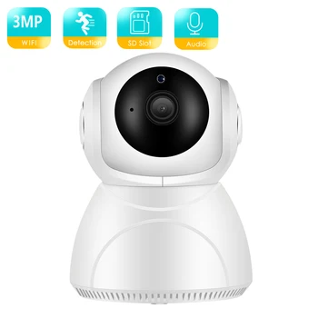 BESDER 3MP Ai-Sledovanie WiFi IP Kamera, Bezdrôtové Pan/Tilt Otočiť Home Security Kamera Nočného Videnia Cloud P2P CCTV Kamery V380 App
