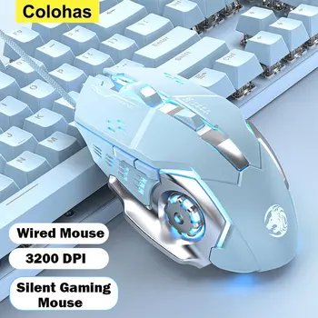 Drôtová Myš pre Prenosné Magic Tichý a Ergonomický Mause Podsvietený Mechanické Myš Pre Notebook PC Počítač Macbook Office Gaming Mouse