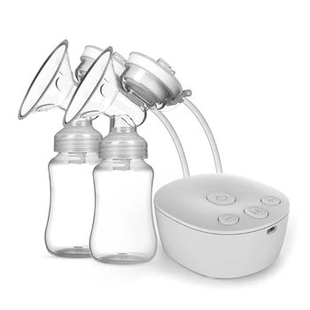 Elektrické Dvojité Prsia Čerpadlo Súprava s 2 Mlieka, Fliaš USB Silný Prsia Masér Dieťa Dojčenie Mlieko Extractor