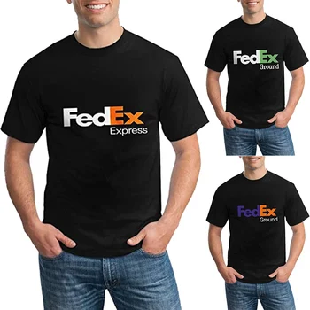 FedEx Unisex Móda Krátky Rukáv, golier Posádky Krku T-Shirt Grafické Tees Bežné pre Mužov, Ženy, Zábavné Blúzky Bavlna Pracovné Oblečenie, Darčeky