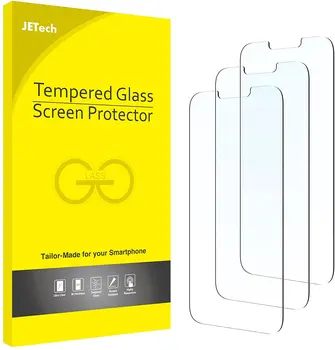 JETech Screen Protector, Kompatibilné s iPhone 13 mini 5.4-Palcový, Tvrdené Sklo, Fólia, 3-Pack