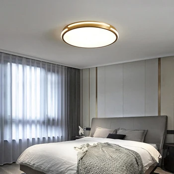 JJC Zlato Moderný Jednoduchý Spálňa Stropné Osvetlenie Svetlo Luxusné Kolo Obývacia Izba Jedáleň Stropné svietidlo LED Stropné svietidlo