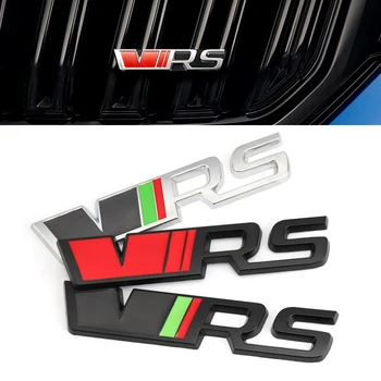 Kovové VRS Logo, Znak, Odznak Auto Styling Kufri Telo Grily Odznak Pre Škoda Octavia Kamiq Kodiaq Karoq RS Vynikajúci Fabia Rýchle