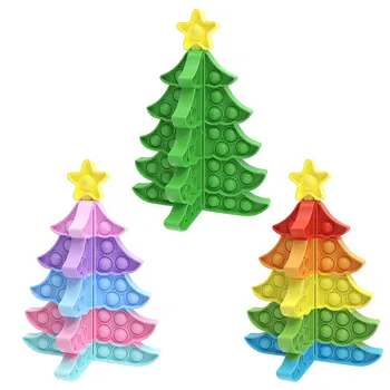 Kreatívne Rainbow Fidget odbúranie Stresu Squeeze Hračky Dieťa Anti-stres Hra Strane Jednoduché Dimple Fidget Vianočné Hračky