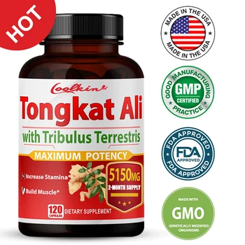 Maximálnu Účinnosť Tongkat Ali Extract Kapsuly, Mg 5150 - s Ashwagandha, Ženšen & Epimedium - Pomáha Zvýšiť Energie a Svalovej Hmoty