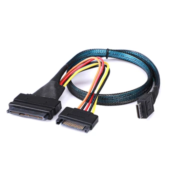 Mini SAS Oculink kom 4i vysokorýchlostné PCIE 4.0 SFF-8611 Na 8639 U. 2 Kábel Adaptéra SFF8611 Na SFF8639 Pevný Disk Kábel
