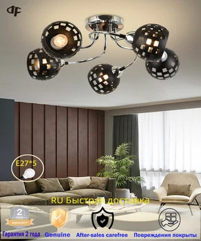 Moderný krytý stropný luster, obývacia izba, spálňa stropné svietidlo jedáleň prívesok žiarivky E27 hlavy lampy, stropné flush mount