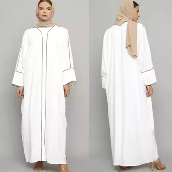 Moslimské Módne turecký Kimono Cardigan Abaya Dubaj Voľné Šaty pre Ženy Arabských Modlitba Šaty Župan Islam Kaftan Femme Musulman