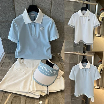 Nové Oblečenie Golf Príležitostné Športové Módne tričko Krátky Rukáv Polo Golier Všestranný Top Oblečenie