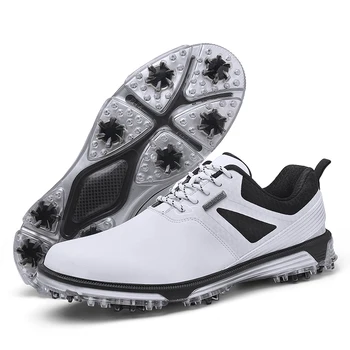 Nový Príchod Voľný Čas Golfové Topánky Mužov Profesionálny Ľahký Golfista Footwears Vychádzkové Tenisky Pohodlné Non-Slip Luxusné Topánky