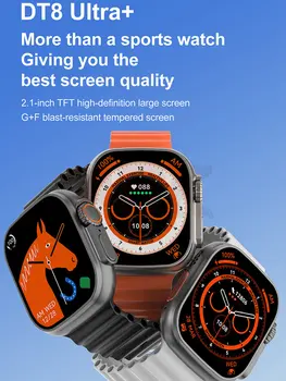 Originál Nové DT8 Ultra Plus Smart Hodinky Bezdrôtové Nabíjanie Teplota Srdcovej frekvencie DT8Ultra+ Smartwatch pre Xiao PK HK8 HK9 Pro