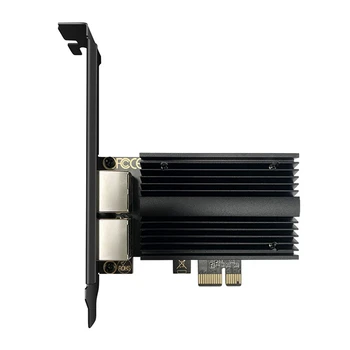 PCI-E Gigabit Network Karty, 2,5 G Dual-Port Káblové Sieťová Karta Ethernet Sieťová Karta Gaming Network Karty