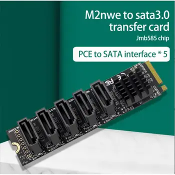 PCI-E SATA 6 G 5 Port Pevného Disku Rozšírenie Adaptér PH56 M. 2 Počítač Rozšírenie JMB585 Pre /Windows Podporuje PM Funkcia