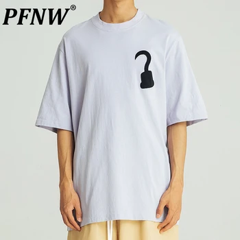 PFNW Lete pánske Módne Tlač Odtlačkový Bavlna Pletené T-Shirt Tvorivosti Záujem Osobnosti Anime Vzor Pekný Topy 12A8950