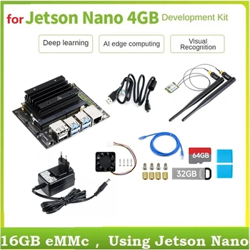 Pre Jetson Nano 4G Development Kit+7-Palcový IPS Displej+Kamera+Sieťový Kábel+32G USB+64 G SD Karta+Reader+Energie