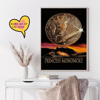Princezná Mononoke (1997) Filmový Plagát Kryt Tlač Fotografií Na Plátno Na Stenu Umenie Domova (Bez Rámu)