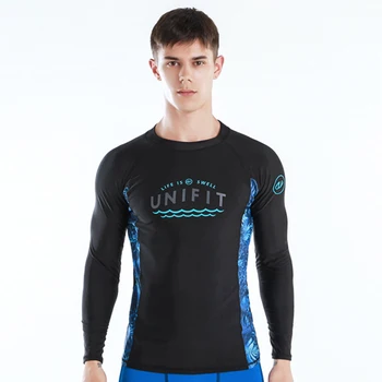 Pánske Plávanie T-Shirt Móda, Plavky, Plážová UV Ochrany Plavky Potápanie Rashguard Dlhý Rukáv Surfovanie Vyhovuje Surf T-Shirt
