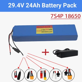 Pôvodné 7S4P 24V li-ion batéria 29.4 v 24Ah elektrické požičovňa motorových klince skúter 18650 lítiové dobíjacie batérie 24Ah