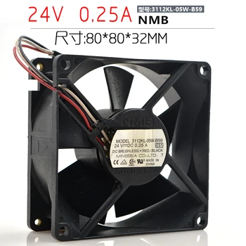 Pôvodné NMB 3112KL-05W-B59 24V 0,25 A 8 CM 8032 ventilátor s frekvenčným meničom funkcia detekcie