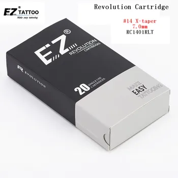 RC1401RLT EZ Revolúcie Tetovanie Kazety Ihly Kolo Líniové Tetovanie Ihly #14 (celkom 0,40 mm) Super Tesný X-Taper 7.0 mm 20 ks/Box
