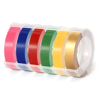 Samolepiaca 3D Štítok Pásky, Kompatibilné pre Dymo Omega Label Maker Razba Farbiace Pásky pre Dymo Motex E-101 Etiketovacie Tlačiarne