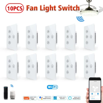 Smart Home Wifi Ventilátor Light Switch EU/USA, Stropný Ventilátor Lampa Prepínač Funguje S Alexa Google Tuya Rôzne Vzdialené Ovládanie Rýchlosti