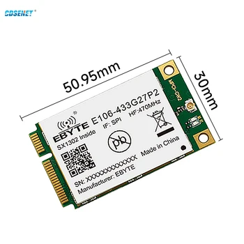 SX1302 433MHz LoRaWan Gateway Modul CDSENT E106-433G27P2 27dBm PCI-e Rozhranie Nízka Spotreba 5 KM SMD Modul SPI IPX