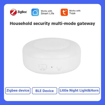 Tuya Multimode WiFi zigbee3.0 Bluetooth Oka Alarm Smart Home Gateway Zvonček S RGB Nočného Funkcia