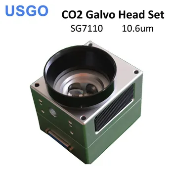 USGO 10.6 um 10600nm CO2 Laserové Skenovanie Galvo Hlavu SG7110 Vstup Aperture10mm Galvanometer Skener s Napájania Nastavený