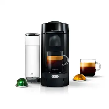 Vertuo Plus Kávu a Espresso Maker De ' longhi, Čierna