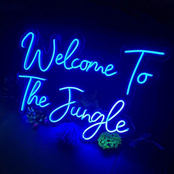 Vitajte V Džungli Neónový Nápis Neon Art Vlastné Značky Led Nástenné Závesné Bar Garáž Strana Domov Spálňa Decor Svetlo Do Znamenia