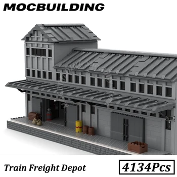 Vlak Nákladnej Sklad Železničný Príslušenstvo Model MOC Tehly Konštrukcia Hračky Vzdelávacie Hračky Pre Deti, Deti Darčeky