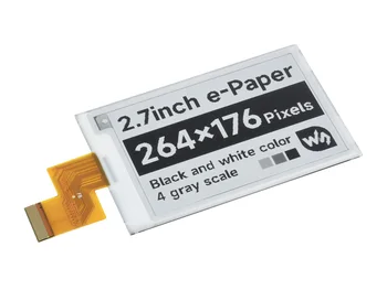 Waveshare 264x176 2.7 palec E-Ink surové displej SPI rozhranie, čierna/biela displej, e-papier kompatibilné Raspberry Pi/Pc/STM32