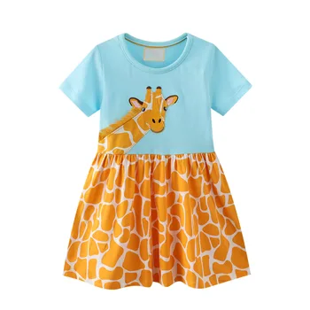 XINYU Baby Girl Dress 2023 Letné Oblečenie Pre Deti-Krátke Rukávy Roztomilý Tlač Dievča Oblečenie Príležitostné Voľné Princezná Šaty