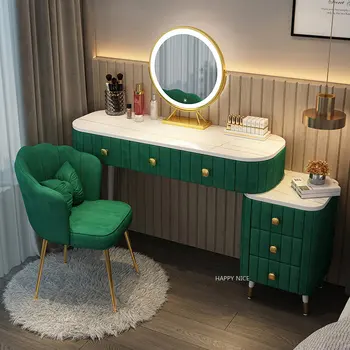 zrkadlo márnosť toaletný stolík make-up hrudníka stôl luxusné zásuvky toaletný stolík nordic šperky kabinetu vestidores spálne nábytok
