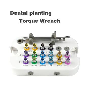 Zubný Implantát Obnova Tool Kit momentový Kľúč Skrutkovač Protetických Ratchet Ovládače Stomatológia Implan Opravy Nástroje 10-70NCM